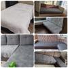 ALABOW Couch Covers Sectional L Shape Sofa Cover Pure Color Dutch Velvet Couch Cover 3 2 4 1 Seater Nordic Modern Sofa Slipcover Quilted Non-Slip Furniture Protector(Kk,90x120cm) view 4