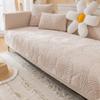 ALABOW Couch Covers Sectional L Shape Sofa Cover Pure Color Dutch Velvet Couch Cover 3 2 4 1 Seater Nordic Modern Sofa Slipcover Quilted Non-Slip Furniture Protector(Gg,90x180cm) view 1