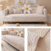 ALABOW Couch Covers Sectional L Shape Sofa Cover Pure Color Dutch Velvet Couch Cover 3 2 4 1 Seater Nordic Modern Sofa Slipcover Quilted Non-Slip Furniture Protector(Gg,90x180cm) view 2