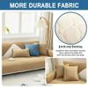 ALABOW Couch Covers Sectional L Shape Sofa Cover Pure Color Dutch Velvet Couch Cover 3 2 4 1 Seater Nordic Modern Sofa Slipcover Quilted Non-Slip Furniture Protector(#14,70x120cm) view 3