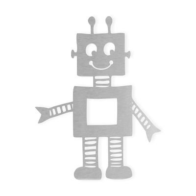 Jess and Jessica Metal Wall Art Metal Robot Sign, Kids Room Decor, Robot Decor, Metal Cutout, Wall Art, Home Decor, Wall Hanging, Unfinished Ready to Paint
