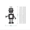 Jess and Jessica Metal Wall Art Metal Robot Sign, Kids Room Decor, Robot Decor, Metal Cutout, Wall Art, Home Decor, Wall Hanging, Unfinished Ready to Paint view 2