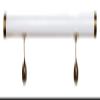 ALDEPO Grab Bars PVC Round Anti-Skid Handrails for Stairs, Children's Elderly Disabled Safety Auxiliary Grab Bar with Gold End Caps & Brackets, 1M/1.1M/1.2M/1.3M/1.4M/1.5M Long/White/5M/4.9Ft (Color view 1