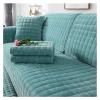 ALABOW Couch Covers Sectional L Shape Sofa Cover Pure Color Dutch Velvet Couch Cover 3 2 4 1 Seater Nordic Modern Sofa Slipcover Quilted Non-Slip Furniture Protector(Small,90x210cm) view 1
