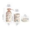 NOBRIM Bathroom Accessory 4-Piece Ceramic Bathroom Sets Rainbow Pattern Design Soap Dispenser Pump,Toothbrush Holder,Soap Dish,Tumbler Bathroom Accessory Sets Bathroom Wash Set view 2