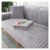 ALABOW Couch Covers Sectional L Shape Sofa Cover Pure Color Dutch Velvet Couch Cover 3 2 4 1 Seater Nordic Modern Sofa Slipcover Quilted Non-Slip Furniture Protector(Medium,90x160cm) view 1