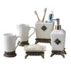 NOBRIM Bathroom Accessory Ceramic Bathroom Sets 5pcs Bathroom Wash Set for Restroom Apartment Decor Stuff Lotion Bottle Cup Soap Dish Toothbrush Holder Tray Bathroom Wash Set view 1
