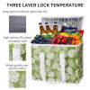 musbus 2-Pack extra Insulated Grocery shopping bag, large Green leaf, kitchen foldable reusable bags groceries,Sturdy zipper,Collapsible,tote,cooler,for transport women,Durable carrier view 2