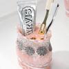 NOBRIM Bathroom Accessory Resin Lace Bathroom 5Piece Bathroom Accessories Set Bathroom Wash Set Soap Dispenser Toothbrush Holder Tumbler & Soap Dish Bathroom Wash Set view 4