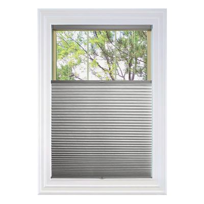 BlindsAvenue Cordless Top Down Bottom Up Cellular Honeycomb Shade, 9/16" Single Cell, Blackout, Designer Print Pebble, Size: 34" W x 72" H