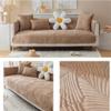ALABOW Couch Covers Sectional L Shape Sofa Cover Pure Color Dutch Velvet Couch Cover 3 2 4 1 Seater Nordic Modern Sofa Slipcover Quilted Non-Slip Furniture Protector(Dd,90x180cm) view 2