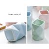 NOBRIM Bathroom Accessory Ceramic Geometric Shaped Bathroom Accessory Set 6-Piece Bathroom Soap Dispenser Pump Toothbrush Holder Tumbler and Soap Dish Tray Bathroom Wash Set view 4