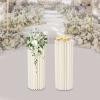 2pcs Cardboard Vase for Centerpieces, Cylinder Flower Stand with Acrylic Plates, Flower Display Stand for Wedding Party Home Decor view 2