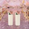 2pcs Cardboard Vase for Centerpieces, Cylinder Flower Stand with Acrylic Plates, Flower Display Stand for Wedding Party Home Decor view 3