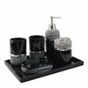 NOBRIM Bathroom Accessory 5/6pieces Polyresin Bathroom Wash Set Lotion Dispenser Toothbrush Holder Cotton Jar Tray Tumbler Cup Bathroom Accessory Set Bathroom Wash Set view 1
