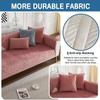 ALABOW Couch Covers Sectional L Shape Sofa Cover Pure Color Dutch Velvet Couch Cover 3 2 4 1 Seater Nordic Modern Sofa Slipcover Quilted Non-Slip Furniture Protector(B,70x180cm) view 3
