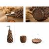 NOBRIM Bathroom Accessory Bathroom Toiletry Set 4-Piece Resin Bathroom Accessories Set 2 Mouthwash Cup Soap Dish Soap Dispenser Set Wash Set Brown Bathroom Wash Set view 2