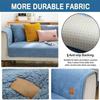ALABOW Couch Covers Sectional L Shape Sofa Cover Pure Color Dutch Velvet Couch Cover 3 2 4 1 Seater Nordic Modern Sofa Slipcover Quilted Non-Slip Furniture Protector(Large,70x70cm) view 2