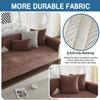 ALABOW Couch Covers Sectional L Shape Sofa Cover Pure Color Dutch Velvet Couch Cover 3 2 4 1 Seater Nordic Modern Sofa Slipcover Quilted Non-Slip Furniture Protector(X,90x180cm) view 3