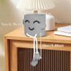 Uguisu 1 Piece Gray Cute Smiley Cement Planter, Small Plant Pot, Indoor Succulent Pot, Fun Planter with Hanging Feet for Living Room, Office, Desk and Bathroom Shelf Decor (Plants Not Included). view 2