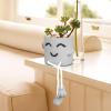 Uguisu 1 Piece Gray Cute Smiley Cement Planter, Small Plant Pot, Indoor Succulent Pot, Fun Planter with Hanging Feet for Living Room, Office, Desk and Bathroom Shelf Decor (Plants Not Included). view 4