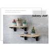 FERFXN Wall Mounted Desk Wall Mounted Folding Table Folding Wall-Mounted Drop-Leaf Table Wall Mounted Folding Table Small Spaces Wall Mounted Table for Study/Bedroom 24x18in White view 3