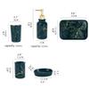 NOBRIM Bathroom Accessory 6-Pieces Ceramic Bathroom Set Bathroom Wash Set Toothbrush Holder/Soap Dispenser/Soap Dish/Tumbler/Tray Bathroom Accessories Bathroom Wash Set view 2