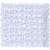 QQXX Pebbles Bath Mat with Drain Holes Suction Cups,Machine Washable Tub Mat for Bathroom,Square Non-Slip Shower Mat(54x54cm(21.2"x21.2"), White) view 1