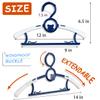 Baby Hangers for Nursery Closet 60 Pack Plastic Kids Clothes Hanger Space Saving Non Slip Extendable Toddler 11-14 Adjustable Hangers Heavy Duty Clothing Infant Hanger Bulk, Deep Blue view 4