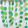 JEYE Green Circle Dots Paper Garland Party Banner Decor Paper Streamer Backdrop Hanging Decorations for Birthday Engagement Wedding Christmas Party Decor, Pack of 2, 26 Feet in Total view 3
