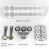 Triplot 6pcs Refillable Coffee Pods Sets & 200pcs Aluminum Lids for Reusable Capsules Compatible for Nespresso OriginalLine Machine view 2