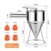 20oz Pancake Batter Dispenser, Stainless Steel 4 Caliber Funnel Cake Dispenser with Stand Great for Pancakes, Cupcakes and Baked Goods view 3