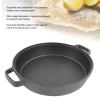 Cast Iron Dutch Oven Pot, Cast Iron Pot Dual Loop Handle 25cm Uncoated Dutch Oven Flat Bottom for Soup Stew view 3