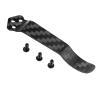 Luxury Carbon Fiber Knife Replacement Clip - 1 Piece 3-Hole Titanium Alloy Deep Carry Pocket Back Clip with Screws for Spyderco PM2, Manix, Delica, and More view 1