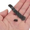 Luxury Carbon Fiber Knife Replacement Clip - 1 Piece 3-Hole Titanium Alloy Deep Carry Pocket Back Clip with Screws for Spyderco PM2, Manix, Delica, and More view 2