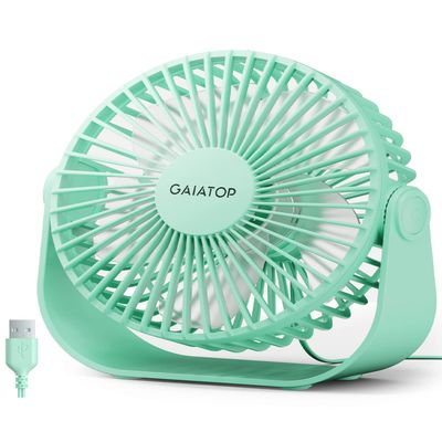 Gaiatop USB Desk Fan, 5.5 Inch Quiet Small Portable Personal Table Fan
