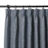ChadMade Cotton Blend Pinch Pleated Curtain with Privacy Cotton Interlining for Traverse Rod Room Darkening Drapery Denim 84Wx96L Single Curtain Panel, Simon Collection view 2