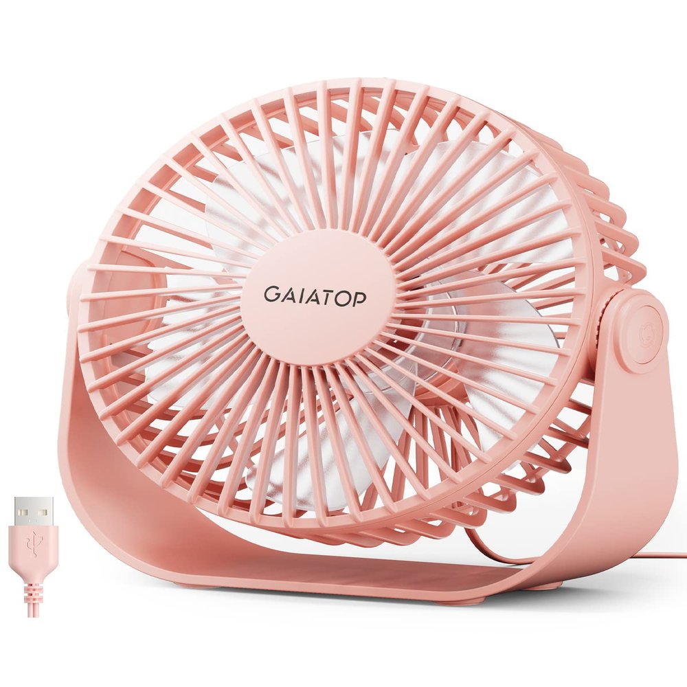 Gaiatop USB Desk Fan, 5.5 Inch Quiet Small Portable Personal Table Fan