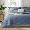 Bedsure Twin Quilt - Ultra Soft Twin XL Quilt Bedding for Dorm Decor, Lightweight All-Season Comforter, Mineral Blue Bedspread Coverlet with Clover Pattern, 68 x 86 Inches view 1