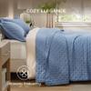 Bedsure Twin Quilt - Ultra Soft Twin XL Quilt Bedding for Dorm Decor, Lightweight All-Season Comforter, Mineral Blue Bedspread Coverlet with Clover Pattern, 68 x 86 Inches view 4