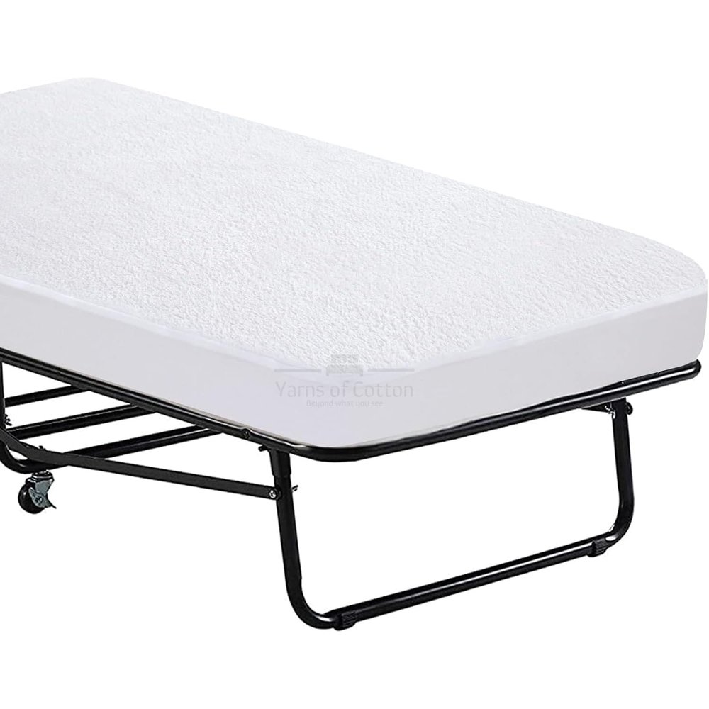 2 Cot Mattress Protector 42"x80" Waterproof, Terry Soft and Noiseless Mattress Protector Perfect for Daybed 42"x80" Mattress/Narrow Twin/Cot Size/Rv Bunk/Camping Cot (White)