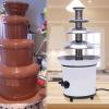 4 Tiers Chocolate Fondue Fountain Stainless Steel Electric Fondue Pot for Party Restaurant Wedding view 1