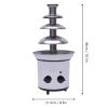 4 Tiers Chocolate Fondue Fountain Stainless Steel Electric Fondue Pot for Party Restaurant Wedding view 3