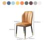 KWOKING Faux Leather Dining Chairs Nordic Style Wingback Side Chair for Dining Room Dining Chair Home Backrest Stool Restaurant Faux Leather Soft Hotel Dining Table Chairs Light Blue Set of 2 view 3