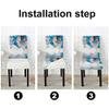 CAPSCEOLL Butterfly Chair Covers for Dining Room Set of 4,Stretch Dining Chair Cover,Washable Spandex Kitchen Parson Chair Slipcovers,Removable Seat Protector for Dining Room,Living Room,Hotel,Banquet view 4