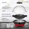 Automatic Stirring Popcorn Maker Popper, Electric Hot Oil Popcorn Machine with Measuring Cap & Built-in Reversible Serving Bowl, Great for Home Party Kids-1 view 4