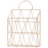 iplusmile Desktop Metal Storage Basket Nordic Style Iron Book Organizer with Handles for Desktop Multi-functional Storage Bin for Magazines view 1