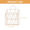 iplusmile Desktop Metal Storage Basket Nordic Style Iron Book Organizer with Handles for Desktop Multi-functional Storage Bin for Magazines view 3