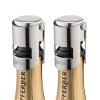 WOTOR Champagne Stoppers Stainless Steel, Prosecco Bottle Stopper with Food Grade Silicone, Reusable Champagne Cork & Saver, Leak proof Keep Fresh (Silver, 2 Pack) view 1