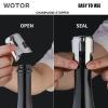 WOTOR Champagne Stoppers Stainless Steel, Prosecco Bottle Stopper with Food Grade Silicone, Reusable Champagne Cork & Saver, Leak proof Keep Fresh (Silver, 2 Pack) view 4
